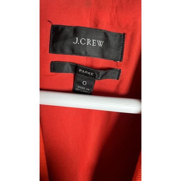 J.CREW Parke Blazer in Linen Blend Brilliant Sunset Orange Red Womens Size 0 - Picture 9 of 14